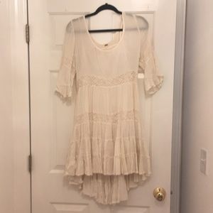 Free People Cream Daisy Lace Dream Cloud Dress